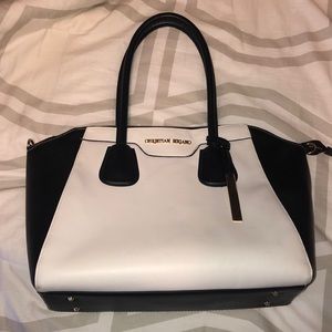 Black and white large purse